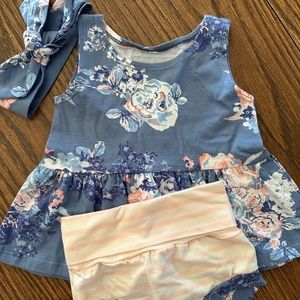 Gigi & Max Layla floral Shorties Peplum Set
